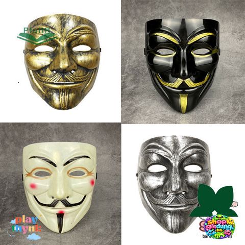 Mặt Nạ Bí Ẩn Vendetta - Phụ Kiện Cosplay Halloween Cho Người Lớn & Trẻ Em - Đồ Hóa Trang Cuộc Chiến Hacker