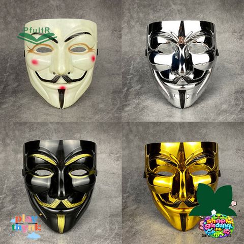 Mặt Nạ Bí Ẩn Vendetta - Phụ Kiện Cosplay Halloween Cho Người Lớn & Trẻ Em - Đồ Hóa Trang Cuộc Chiến Hacker
