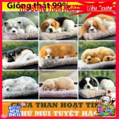 Gấu Bông Sói Khử Mùi Than Hoạt Tính - Phụ Kiện Trang Trí Xe Hơi Dễ Thương, Tăng Cường Không Khí Sạch Sẽ