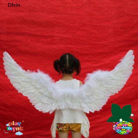 Cánh Thiên Thần Trắng Dành Cho Trẻ Em - Phụ Kiện Tiệc Hóa Trang, Giáng Sinh, Lễ Hội - Đồ Chơi An Toàn, Thân Thiện Với Môi Trường