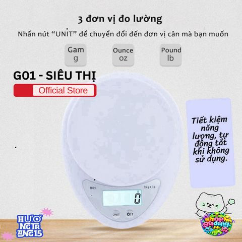 Cân Điện Tử Mini Cao Cấp - Cân Tiểu Ly Chính Xác Đến 5kg, Màn Hình LCD, Dễ Dàng Sử Dụng Tại Nhà Bếp