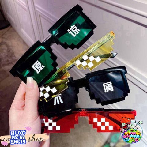 Kính Mắt Thug Life MINECRAFT 6 Chấm - Kính Thời Trang 8BIT Chất Ngầu Dành Cho Nam Nữ, Phong Cách Độc Đáo
