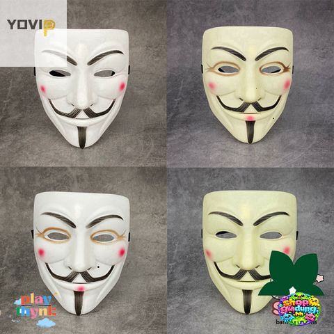 Mặt Nạ Giáng Sinh Vendetta - Quà Tặng Độc Đáo cho Bé, Phụ Kiện Nhập Vai Halloween, Cosplay, Biểu Diễn Sân Khấu