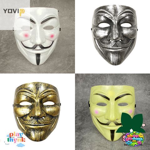 Mặt Nạ Giáng Sinh Vendetta - Quà Tặng Độc Đáo cho Bé, Phụ Kiện Nhập Vai Halloween, Cosplay, Biểu Diễn Sân Khấu