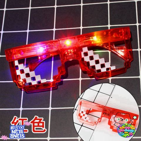 Kính Thuglife LED 6 Chấm MINECRAFT - Kính Mắt Thời Trang Độc Đáo Nhiều Màu Sắc, Phong Cách Cool Ngầu