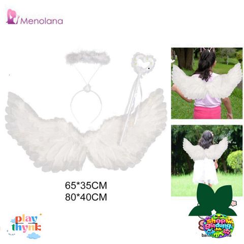 Băng Đô Cánh Thiên Thần Trắng cho Trẻ Em - Phụ Kiện Halloween Dễ Thương, Trang Phục Hóa Trang và Biểu Diễn Thời Trang