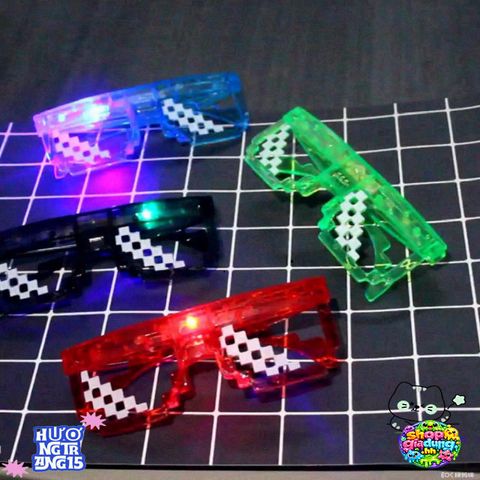 Kính Thuglife LED 6 Chấm MINECRAFT - Kính Mắt Thời Trang Độc Đáo Nhiều Màu Sắc, Phong Cách Cool Ngầu
