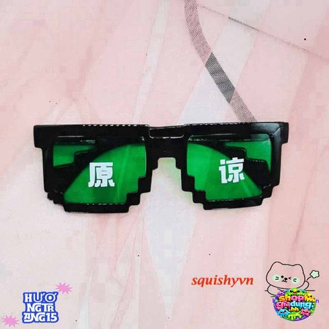 Kính Mắt Thug Life 6 Chấm Đen & Hồng - Phong Cách Minecraft Trẻ Trung, Thời Trang Nữ - Miễn Phí Ship Từ 50K