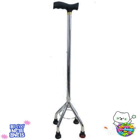 Gậy Bốn Chân Lucass Chính Hãng - Gậy Chống Định Bền Bỉ Điều Chỉnh Chiều Cao, Phù Hợp Mọi Vóc Dáng