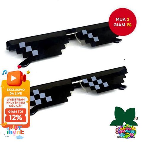 Kính Mát Thời Trang Unisex Thấu Kính Khảm Vui Nhộn - Phụ Kiện Cho Game Thủ và Người Yêu Thích Meme