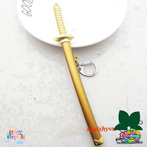 Móc Khóa Kiếm Zoro Law One Piece Kim Loại 16cm - Phụ Kiện Anime Độc Đáo, Quà Tặng Cho Fan One Piece