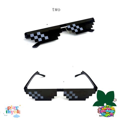 Kính Mát Thời Trang Unisex Thấu Kính Khảm Vui Nhộn - Phụ Kiện Cho Game Thủ và Người Yêu Thích Meme