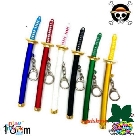 Móc Khóa Kiếm Zoro Law One Piece Kim Loại 16cm - Phụ Kiện Anime Độc Đáo, Quà Tặng Cho Fan One Piece