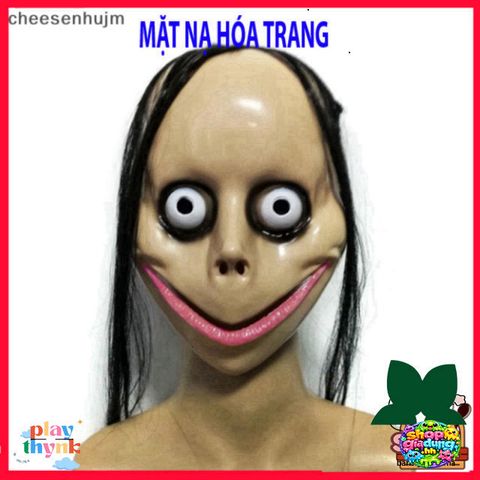 Áo Khẩu Trang Halloween Momo Tóc Dài - Phụ Kiện Cosplay Ma Quái - Đồ Trang Trí Tiệc Halloween Có Chất Liệu ABS Bền Đẹp