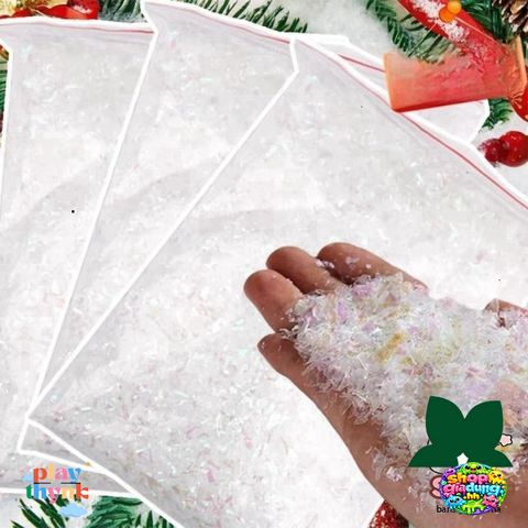 Bông Tuyết Giả URKIBESOTA Màu Trắng 100g - Bộ Phẩm Trang Trí Giáng Sinh Thủ Công Mùa Đông