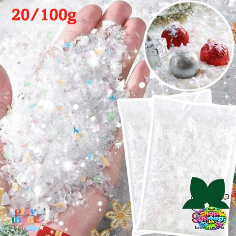 Bông Tuyết Giả URKIBESOTA Màu Trắng 100g - Bộ Phẩm Trang Trí Giáng Sinh Thủ Công Mùa Đông