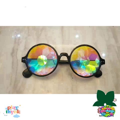 Kính Vạn Hoa Kính Màu Hồng/Đen Trong Suốt - Phong Cách Rave Sành Điệu Dành Cho Bữa Tiệc, Halloween và Sự Kiện Đặc Biệt