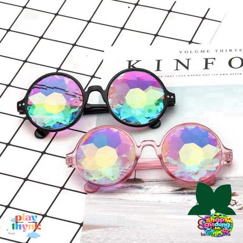 Kính Mát Kaleidoscope Đêm - Thiết Kế Thời Trang Hàn Quốc Chống Tia UV, Phong Cách Độc Đáo Dành Cho Tiệc Tùng và Bãi Biển