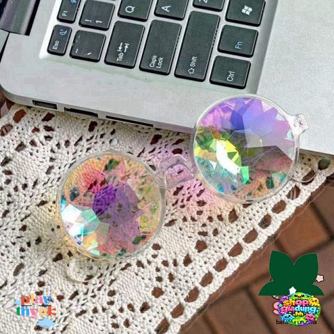 Kính Mát Kaleidoscope Đêm - Thiết Kế Thời Trang Hàn Quốc Chống Tia UV, Phong Cách Độc Đáo Dành Cho Tiệc Tùng và Bãi Biển