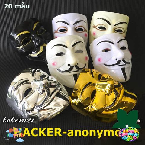 Mặt Nạ Vàng Bóng Anonymous 2023 - Mặt Nạ Hacker Độc Đáo, Chất Lượng Cao, Phù Hợp Cho Halloween & Fan Văn Hóa Phim Vendetta