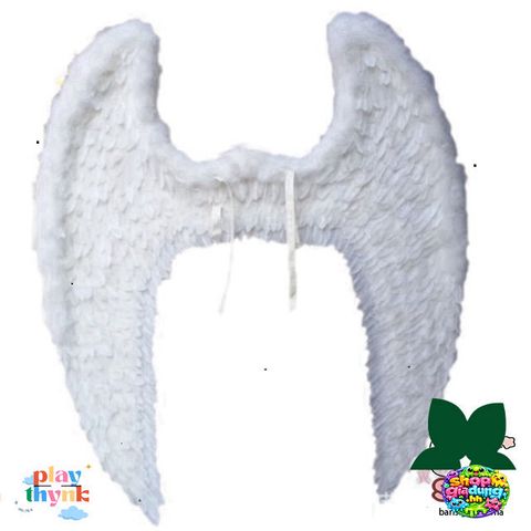 Cánh Thiên Thần Trắng Cosplay Đôi - Phụ Kiện Tiệc Tùng 100x80cm, Hoá Trang Xinh Xắn Cho Trẻ Em & Người Lớn