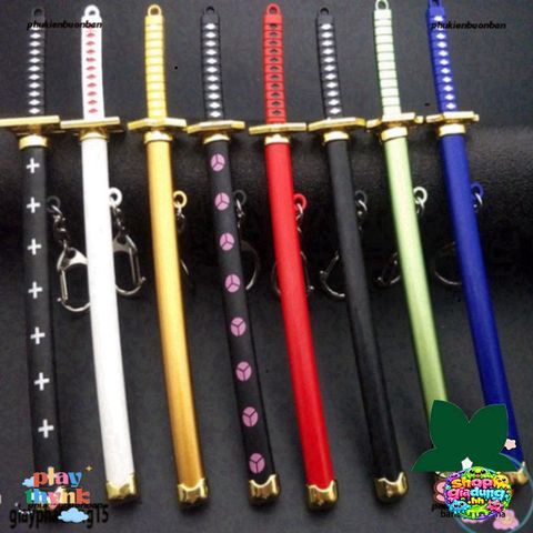 Móc Khóa Kiếm Katana Kim Loại Không Gỉ Zoro Law One Piece 16cm - Quà TặngAnime Cho Fan Hâm Mộ
