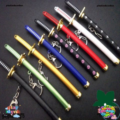 Móc Khóa Kiếm Katana Kim Loại Không Gỉ Zoro Law One Piece 16cm - Quà TặngAnime Cho Fan Hâm Mộ