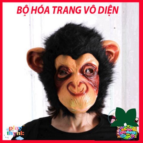 Mặt Nạ Khỉ Đầu Chó Đen Halloween - Mặt Nạ Latex Cao Cấp Dành Cho Hóa Trang và Sự Kiện, Thú Vị Cho Người Mê Thú Vị Halloween