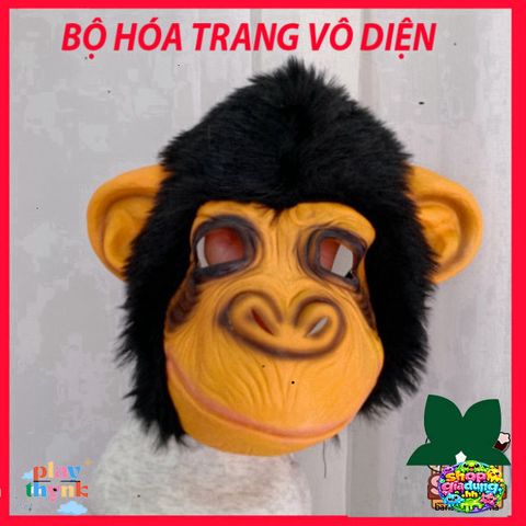 Mặt Nạ Khỉ Đầu Chó Đen Halloween - Mặt Nạ Latex Cao Cấp Dành Cho Hóa Trang và Sự Kiện, Thú Vị Cho Người Mê Thú Vị Halloween