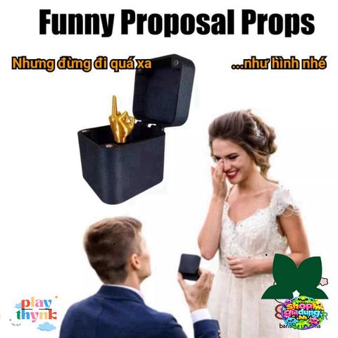 Nhẫn Ngón Giữa Gây Sốc - Hộp Trang Trí Hài Hước RingOoops cho Bàn Làm Việc - Quà Troll Độc Đáo và Vui Nhộn