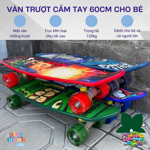 Ván Trượt Người Nhện 60cm Cho Trẻ Em - Ván Lướt Bằng Nhựa Cứng Bền Chắc, Bánh Xe Cao Su Êm Ái, Giúp Phát Triển Thể Chất, Lý Tưởng Cho Bé Trai, Bé Gái