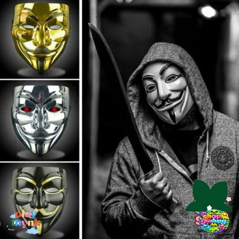 Mặt nạ V for Vendetta Guy Fawkes - Mặt nạ Halloween độc đáo cho lễ hội, tiệc tùng và biểu diễn COS