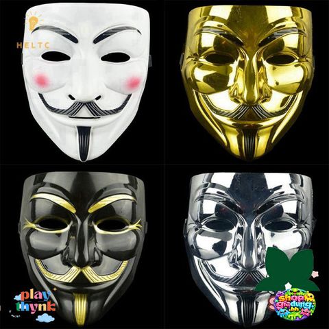 Mặt nạ V for Vendetta Guy Fawkes - Mặt nạ Halloween độc đáo cho lễ hội, tiệc tùng và biểu diễn COS