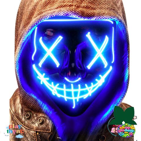 Mặt Nạ Đầu Lâu LED Neon Kinh Dị - Mặt Nạ Halloween Hacker Vendetta Phát Sáng Chất Lượng Cao, Thích Hợp Cho Tiệc Tùng