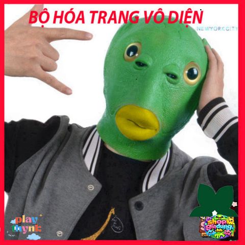 Mặt Nạ Silicon Cá Ếch Xanh Dành Cho Người Lớn - Costume Face Mask for Parties, Halloween, Cosplay, Fun Gatherings
