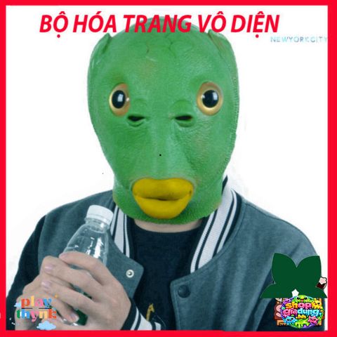 Mặt Nạ Silicon Cá Ếch Xanh Dành Cho Người Lớn - Costume Face Mask for Parties, Halloween, Cosplay, Fun Gatherings