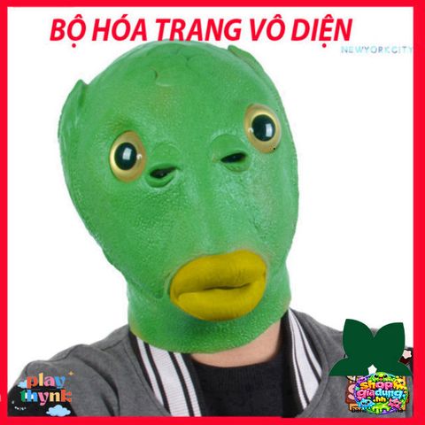 Mặt Nạ Silicon Cá Ếch Xanh Dành Cho Người Lớn - Costume Face Mask for Parties, Halloween, Cosplay, Fun Gatherings