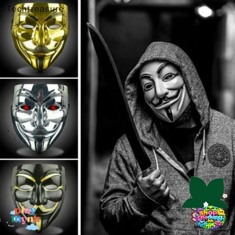 Mặt Nạ Guy Fawkes V for Vendetta - Khẩu Trang Halloween Độc Đáo Cho Người Lớn, Phụ Kiện Đặc Biệt Cho Tiệc Hóa Trang Bất Ngờ