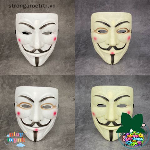 Mặt Nạ Vendetta PVC - Phụ Kiện Cosplay Độc Đáo cho Halloween và Biểu Diễn, Chất Liệu Bền Đẹp và An Toàn