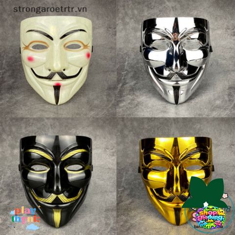 Mặt Nạ Vendetta PVC - Phụ Kiện Cosplay Độc Đáo cho Halloween và Biểu Diễn, Chất Liệu Bền Đẹp và An Toàn