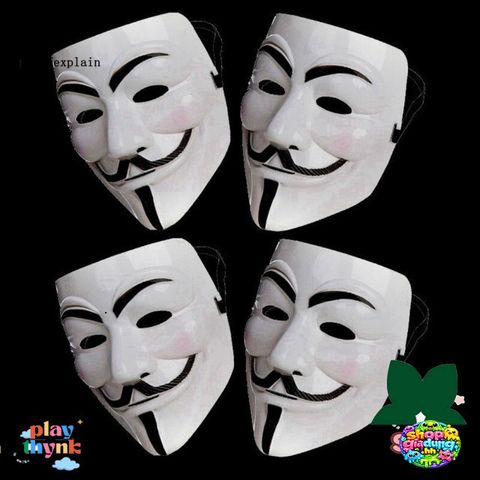 Mặt Nạ Halloween V for Vendetta - Đạo Cụ Cosplay Độc Đáo, Phụ Kiện Trang Trí Tiệc Thú Vị