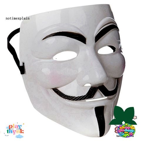 Mặt Nạ Halloween V for Vendetta - Đạo Cụ Cosplay Độc Đáo, Phụ Kiện Trang Trí Tiệc Thú Vị
