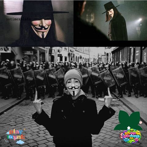 Mặt Nạ Halloween V for Vendetta - Đạo Cụ Cosplay Độc Đáo, Phụ Kiện Trang Trí Tiệc Thú Vị