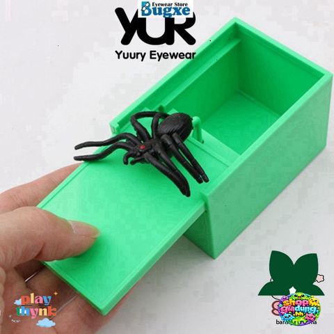 Hộp Bẫy Nhện Hài Hước - Đồ Chơi Troll Bất Ngờ Cho Bạn Bè - Quà Tặng Halloween, Cá Tháng Tư - Hộp Nhựa Đáng Yêu 7,5 x 5,2 x 5cm