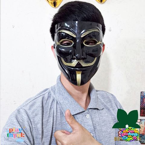Mặt Nạ Hacker Cho Trẻ Em - Màu Vàng, Trắng, Đen - Thiết Kế Ngộ Nghĩnh An Toàn Và Độc Đáo, Quà Tặng Đẹp Cho Bé