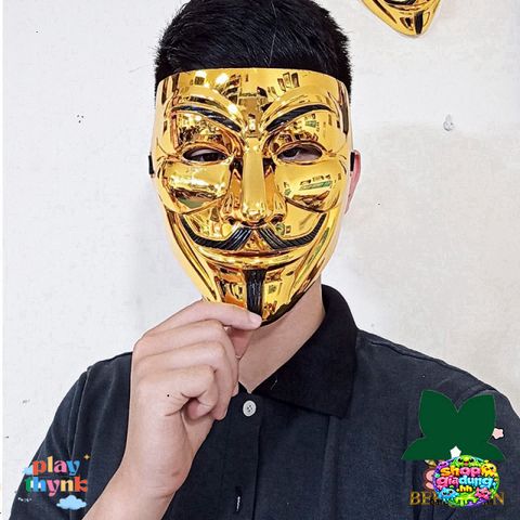Mặt Nạ Hacker Cho Trẻ Em - Màu Vàng, Trắng, Đen - Thiết Kế Ngộ Nghĩnh An Toàn Và Độc Đáo, Quà Tặng Đẹp Cho Bé