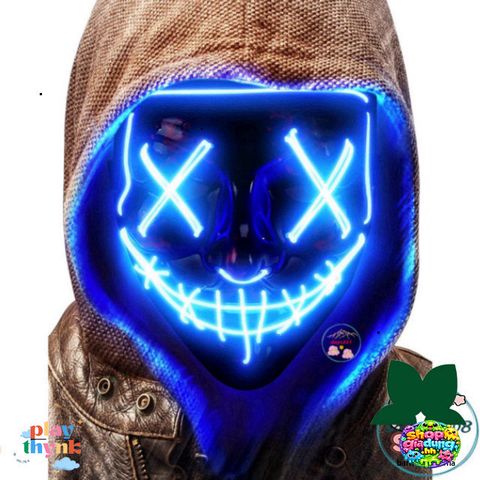 Mặt Nạ Phát Sáng LED 7 Màu Hacker - Đồ Hóa Trang Halloween Độc Đáo, Sáng Tạo và Cuốn Hút cho Bữa Tiệc