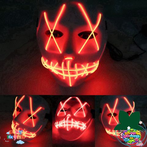 Mặt Nạ Phát Sáng LED 7 Màu Hacker - Đồ Hóa Trang Halloween Độc Đáo, Sáng Tạo và Cuốn Hút cho Bữa Tiệc
