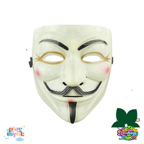 Mặt Nạ Phục Hồi Halloween V For Vendetta - Mặt Nạ Ma Kinh Dị Thời Trang Cho Fan Hâm Mộ  - Chất Liệu Nhựa, Kích Thước 19x16cm