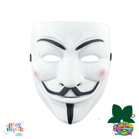 Mặt Nạ Phục Hồi Halloween V For Vendetta - Mặt Nạ Ma Kinh Dị Thời Trang Cho Fan Hâm Mộ  - Chất Liệu Nhựa, Kích Thước 19x16cm